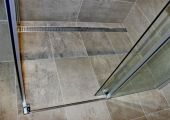 Bathroom renovations - Tiled shower base & Designer sliding door shower screen